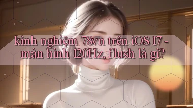 kinh nghiệm 78vn trên iOS 17   màn hình 120Hz, flush là gì