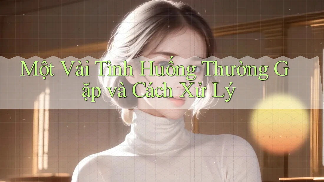 Một Vài Tình Huống Thường Gặp và Cách Xử Lý Một Vài Tình Huống Thường Gặp và Cách Xử Lý