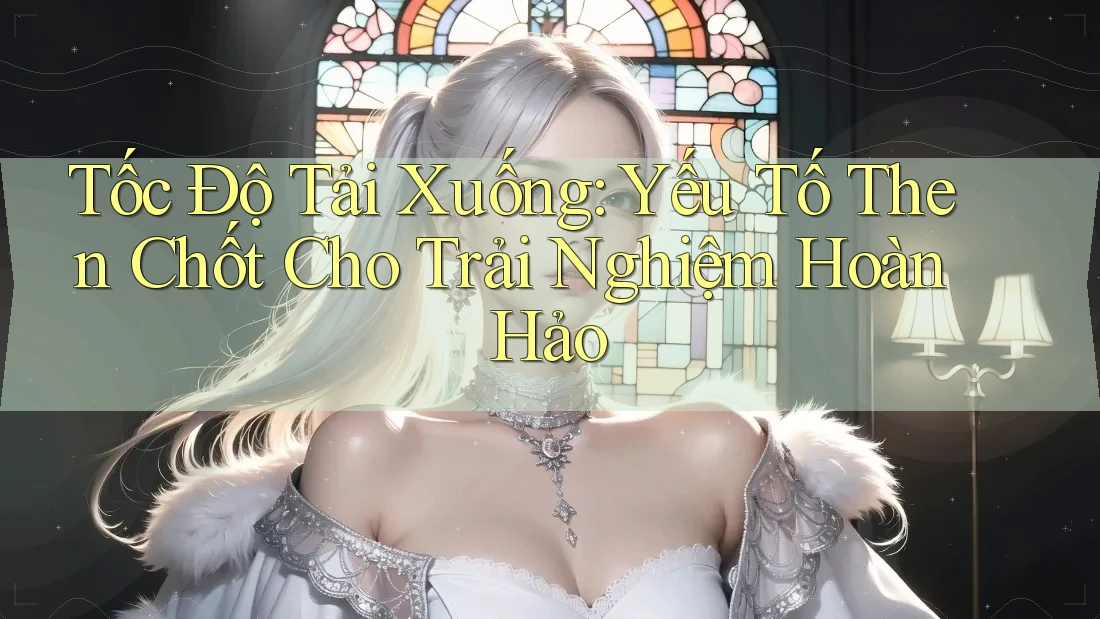 Tốc Độ Tải Xuống: Yếu Tố Then Chốt Cho Trải Nghiệm Hoàn Hảo